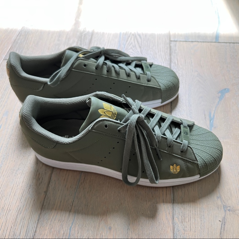 New Mens Adidas Superstar Pure Size 10.5 legacy Green